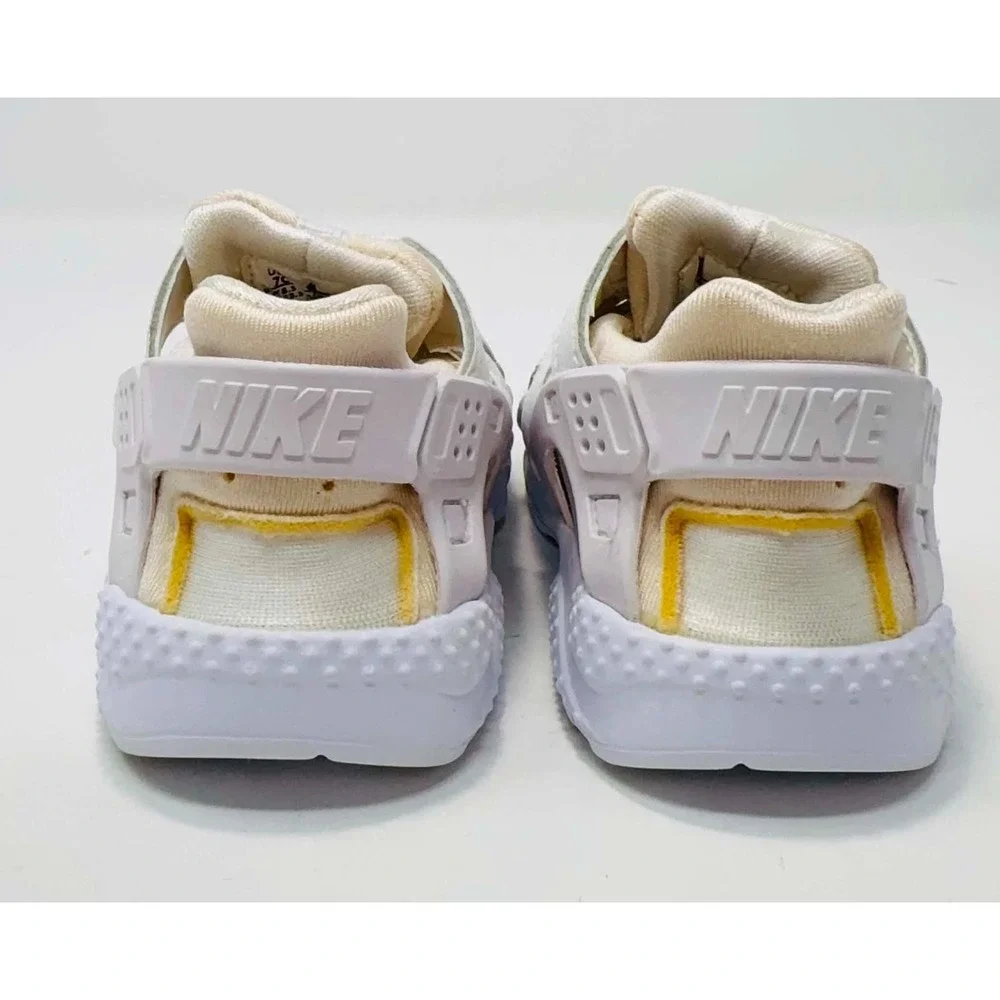 Nike Air Huarache Run Sneakers Toddler 7C White Sail Triple White Shoes 704950-1